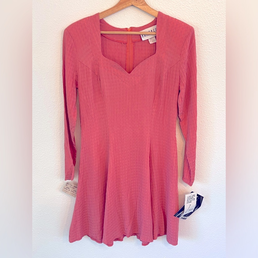 Vintage rampage dress pink size 7 women’s long sleeved